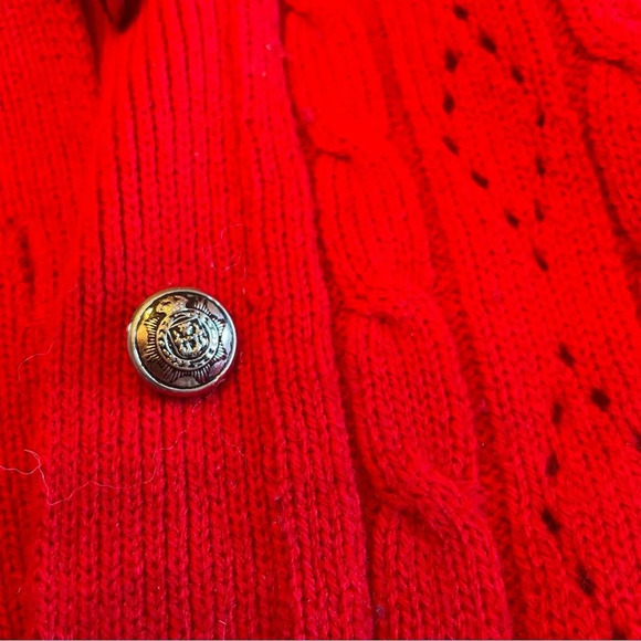 🌹 Vintage Sears  By Tradition Button-Up Red Cardigan - Women’s Size 38 🌟 - Picture 9 of 11